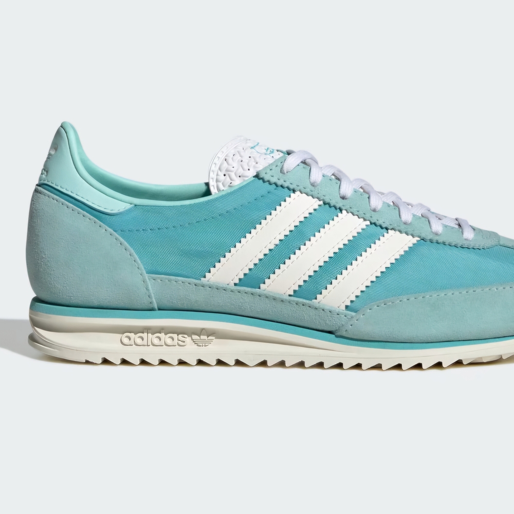 Adidas Women's Light Blue and White Sneakers - Picture 2 of 14